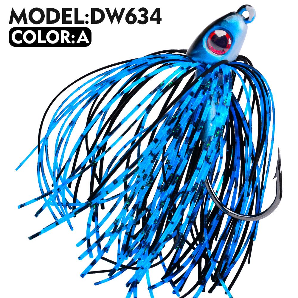 Tassel Sequin Mustache Spinnerbaits Anti-Hook Bottom Lure Lead Head Hook_desvips.com