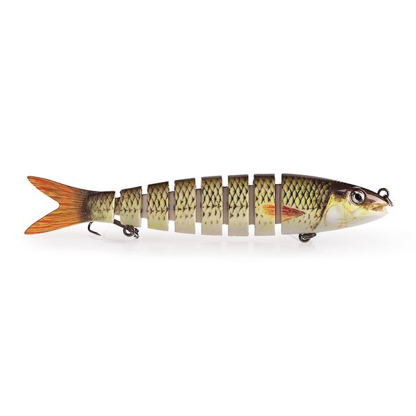 Hanlin 135mm/5.3in 8 Segment Fishing Lure Multi Jointed Swimbait Artificial Bait Slow Sinking Bionic Fishing Bait Fishing Gear_desvips.com