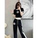 tracksuits for women loose sports set solid color hoodi weatshirts casual sets long sve tops pants female clothing_desvips.com