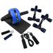 Single round belly wheel set home fitness push up stand grip power abdominal muscle wheel seven-piece set_desvips.com