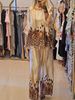Women's Clothing new fashion casual printed tops and trousers two piece suit_desvips.com