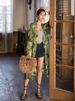 Thailand Inverness Print Chiffon Blouse Sun Protection Clothing_desvips.com