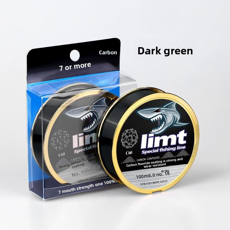 Main Sub Super Strong Tensile Ice Raft Fishing Japanese Carbon Nylon Lure Line_desvips.com