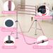 Expandable Gymnastics Bar For Kids - Height Adjustable Junior Training Bar For Home, Folding Gymnastic Horizontal Bars Equipment Pink_desvips.com