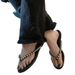 French pearl genuine leather flat flip-flops for women to wear as outdoor shoes 2024 summer new style fashionable beach flip-flops_desvips.com