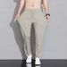 Men's Summer Thin Ice Silk Plus-size Sports Air-conditioning Outdoor Casual Long Pants, Cuffed At The Ankles,_desvips.com
