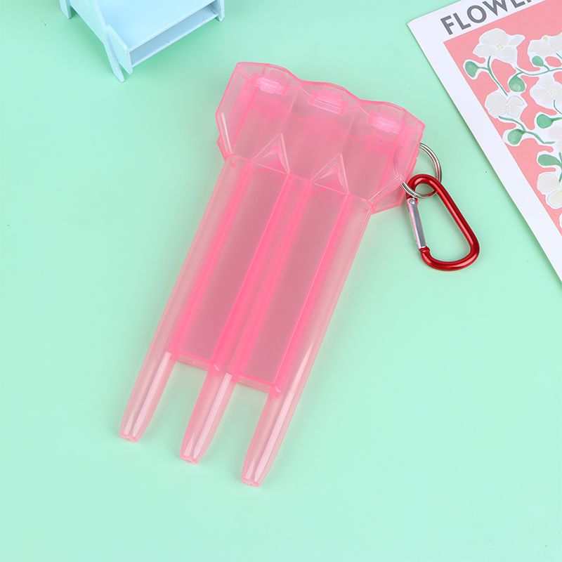 1Pc Portable Transparent ABS Key Lock Buckle Integrated Universal Dart Box Suitable For Most Darts_desvips.com