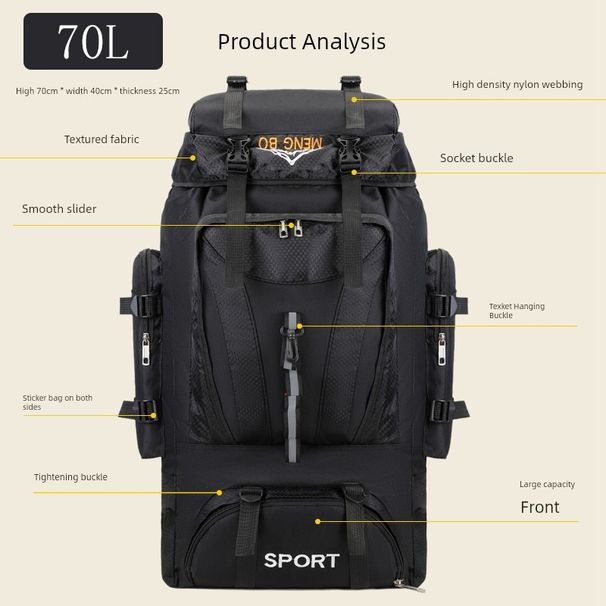 Long Distance Waterproof Oxford Cloth Large Capacity Schoolbag Men Outdoor Lage Backpack Travel Storage Bag_desvips.com