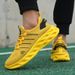 Unisex Men Sneaks Shoes Comfortable Breathable Couple Running Women Tennis Sports Shoe Size 37-47 Yellow Walking_desvips.com