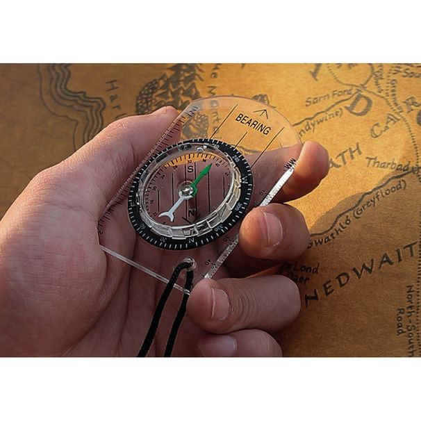 Outdoor waterproof compass, portable with hanging rope, compass for camping, hiking, exploration, student science and education_desvips.com