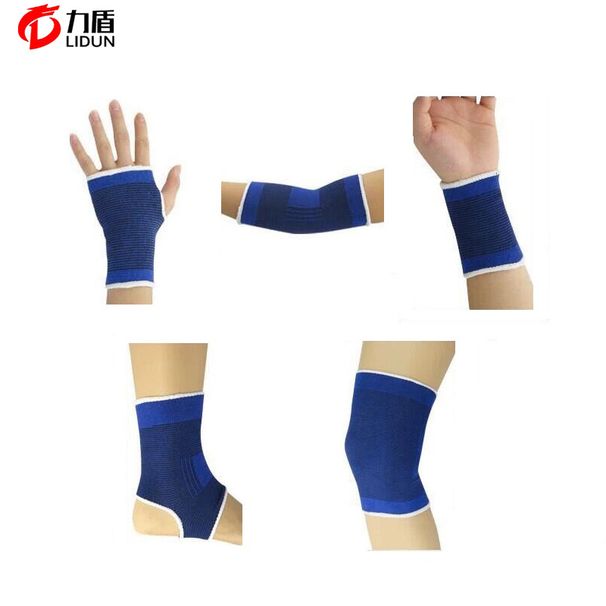 Sports Protective Gear Set Sapphire Blue Cotton Knee Wrist Ankle Elbow Pads Body Palm Guards Outdoor Cycling Dancing_desvips.com