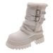001 001 Thick-Soled Mid-Calf Snow Boots For Women 25 New Winter Sheepskin Fleece-Lined Altay Warm Fur Cotton Shoes JX_desvips.com