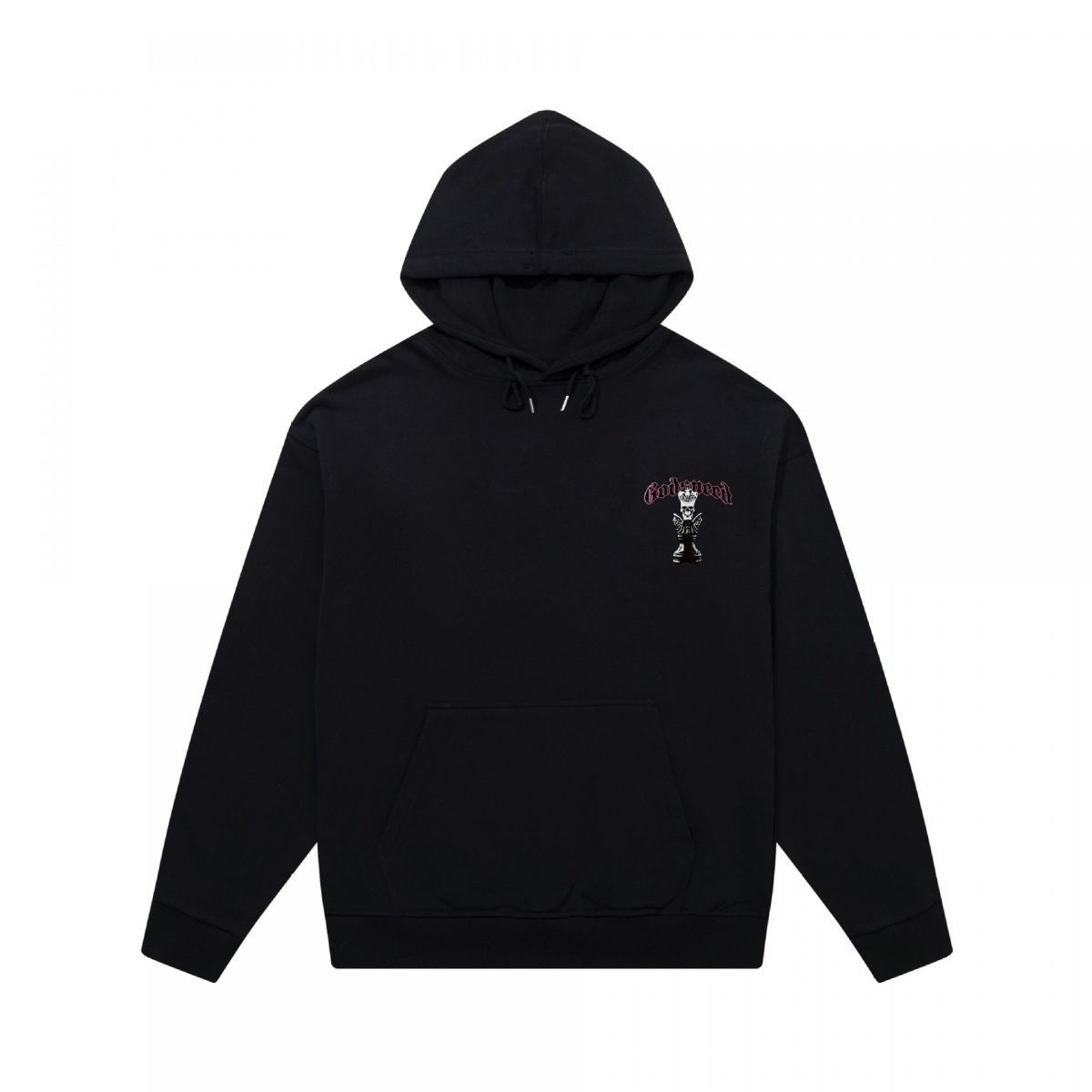 Trendy Brand Skull Print Heavy Cotton Unisex High Street Hooded Sweatshirt Long Sleeve Fashion_desvips.com