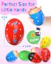 6-piece Wooden Percussion Music Shaker Set Pre-installed Eggs, Filled With Toys, Filling Easter Baskets Toddlers,_desvips.com