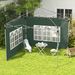 2er-Set Seitenteile Für Pavillon 3x3/3x4 M, Seitenwand Mit Fenster, Wasserdicht Grün_desvips.com