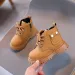 Kids PU Leather Fashion Winter Children's Boys Girls Anti Slip Happysteps Toddler Short Snow Boots Sizes US1C-US13C_desvips.com