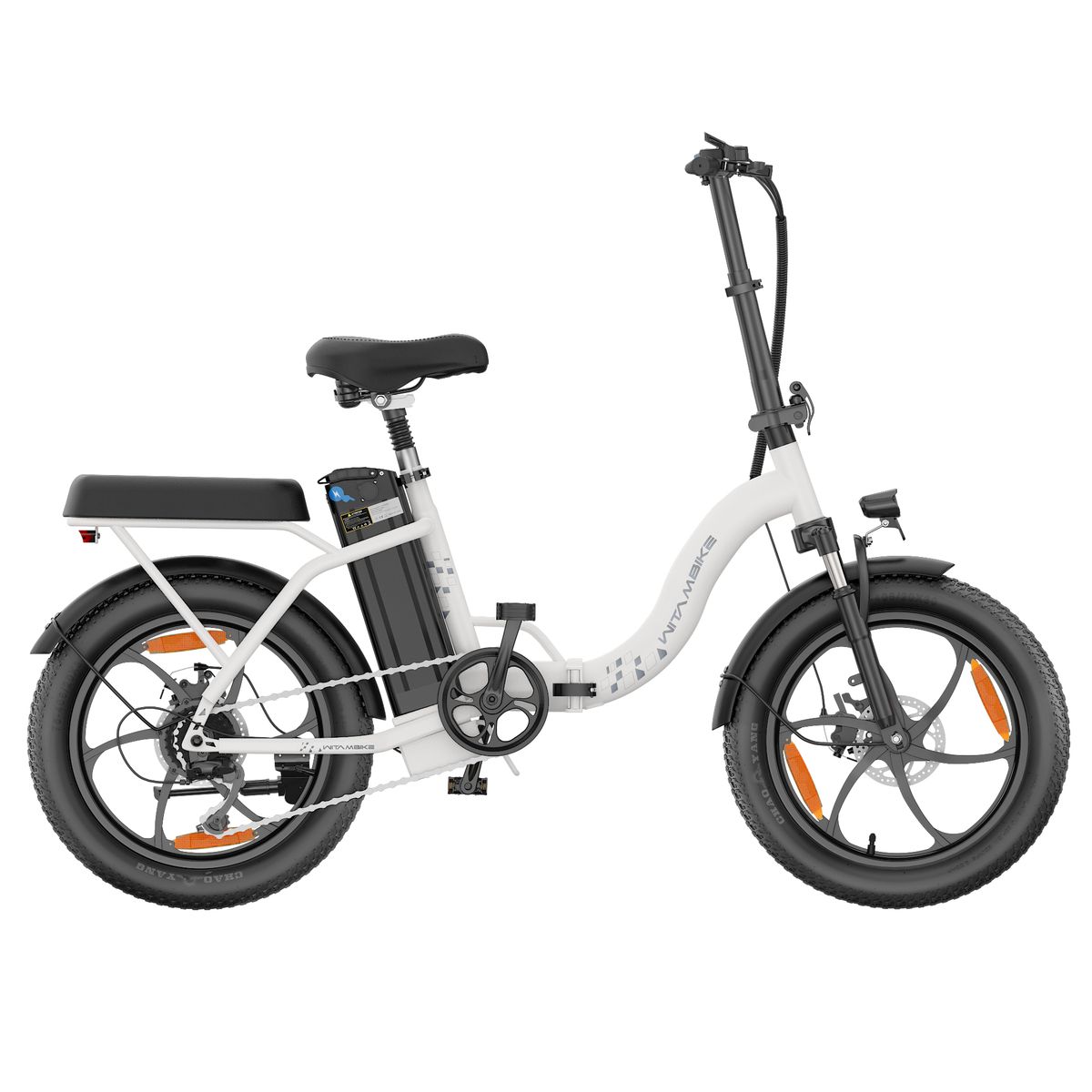 WITAMBIKE C16 (Made In EU) White/Black Electric Bicycle For Adults 48V 16Ah 250W 7-Speed Disc Brake_desvips.com