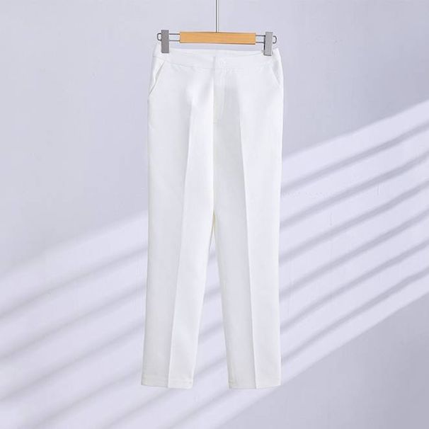 Women's Clothing Pants Set White Suit Jacket Suit Fashion Business Dress Female Beautician Work Clothes Fashion_desvips.com