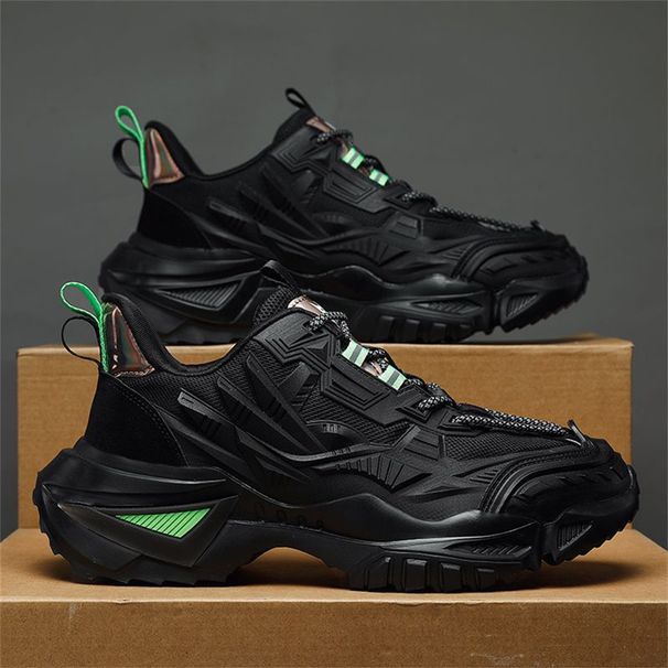 2026 Fashion Sneakers Jogging Shoes Mecha Shoes Youth/Men's Low Top Lace-Up Splicing Breathable Thick Sole Non-Slip Wear-Resistant Running Shoes 39-45_desvips.com
