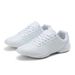 710 Women Leather Aerobics Training Shoes Lightweight Cheerleading Sneakers For Teen Girls Athletic Footwear Fitness_desvips.com