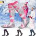 Kids & Teens Thermal Ski Socks - Moisture-Wicking, Anti-Slip, Cushioned For Winter Sports & Hiking (Unisex, Mid-Calf, Striped/3D Patterns)_desvips.com