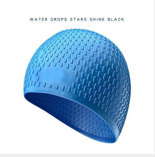 Swimming Cap For Women With Long Hair Waterproof Silicone Swimming Cap For Men Large Size No Head Tightness Water Drop Ear Protection Swimming Cap_desvips.com