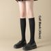 Calf Socks For Women Autumn And Winter Cotton Socks For Women's Pressure Slim Leg Socks Black And White Over The Knee Socks_desvips.com