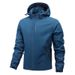2027 Fashion Outerwear Men Pure Color Waterproof Windproof Rain Lightweight Zipper Hooded Jacket Raincoat Hiking M-6XL_desvips.com