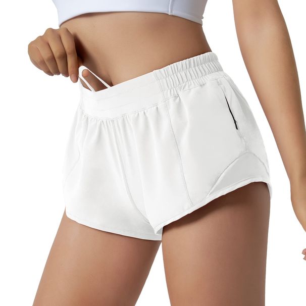 Aurefin Women's Quick Dry Athletic Running Shorts With Zip Pocket, Lightweight Active Workout Gym Shorts_desvips.com
