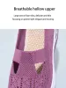 Women's Shoes Solid Color Breathable Sneakers, Casual Sneaker Women's Summer Sneakers, Low-top Knitted Casual Mom Shoes_desvips.com