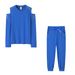 Women's Clothing Autumn Set Sexy Beaded Solid Color Round Neck Long Sleeve Set_desvips.com