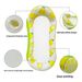 Lemon-Shaped Inflatable Lounge Chair - Breathable Mesh & Neck Support (Single Person Floating Chair Lightweight & Quick-Dry)_desvips.com