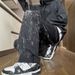 Waterproof Charge Pants Men's Loose Black Straight Pants_desvips.com