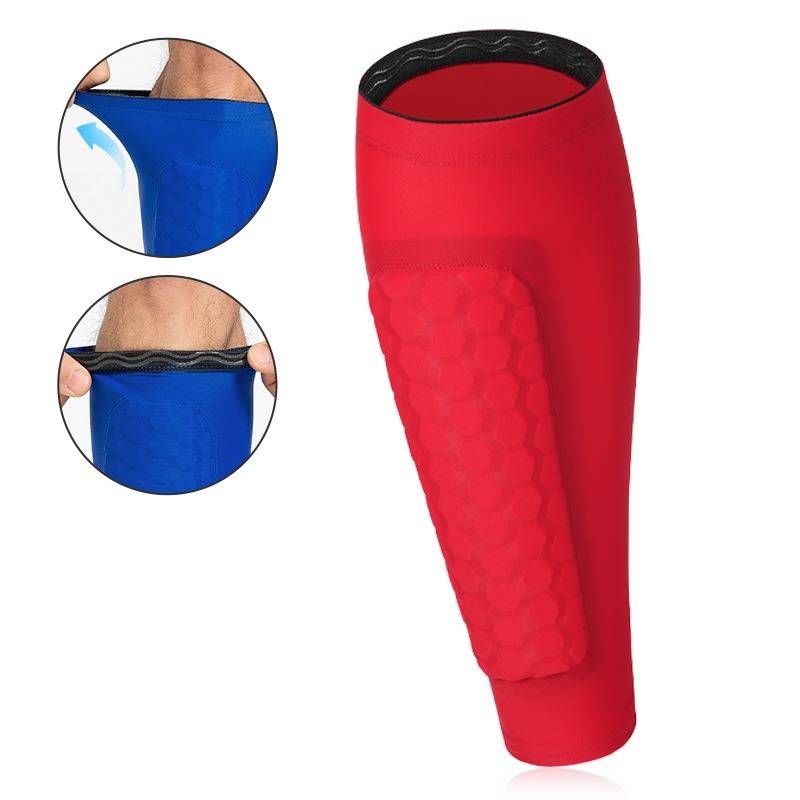 Professional Honeycomb Lycra Calf Guard Silicone Non-Slip Sports Protector For Football And Basketball Anti-Collision Leg Guard_desvips.com