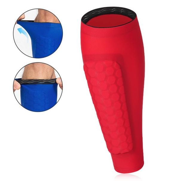 Professional Honeycomb Lycra Calf Guard Silicone Non-Slip Sports Protector For Football And Basketball Anti-Collision Leg Guard_desvips.com