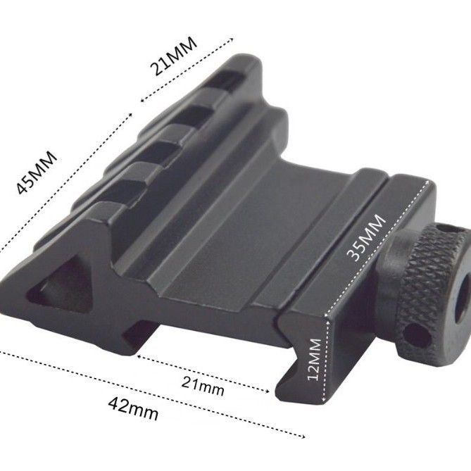45 Degree 20mm Side Rail Scope Red Green Dot Tube Clamp Mount_desvips.com