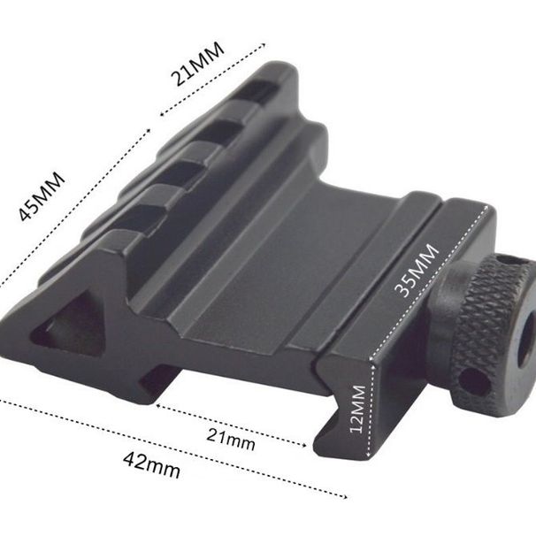 45 Degree 20mm Side Rail Scope Red Green Dot Tube Clamp Mount_desvips.com