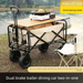 Outdoor Portable Picnic Trolley Small Trailer Camping Stall Folding Cart_desvips.com