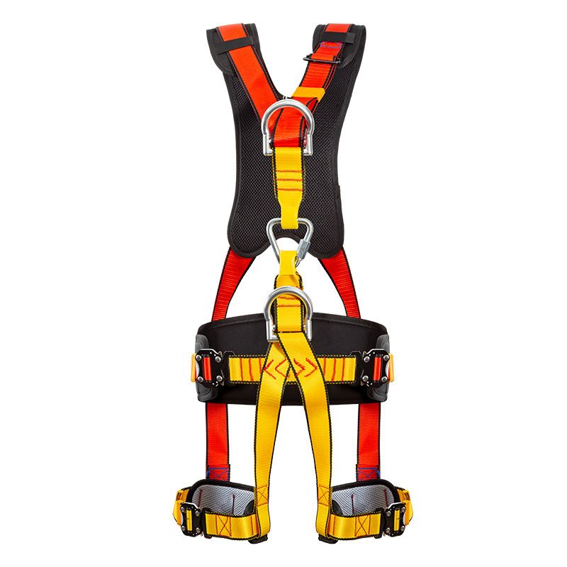 Hexin European Style Full Body Five-Point Harness High-Altitude Work Exterior Wall Renovation Quick-Plug Safety Rope_desvips.com