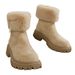 Winter New Cotton Shoes With Extra Wool And Thick Women's Casual Short Boots_desvips.com