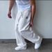 European And American Retro Street Style New Men's Embroidered Fleece-Lined Sweatpants Elastic Waist_desvips.com