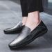 Men's Loafers Breathable Flat Casual Business Leather Driving Shoes_desvips.com