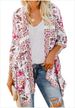 2025 European And American Beach Jacket For Women, Mid-Length Cardigan, Long Sleeve Printed Kimono Cover-Up,_desvips.com
