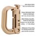 Tactical D-Ring Carabiner Grimlock Locking Plastic Molle Webbing Buckles Clips Hook Haging For Outdoor_desvips.com