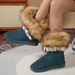 New Round Toe Flat Wool And Fleece Warm Cotton Boots_desvips.com