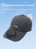Summer New Solar Powered Digital Display Charging Fan Adults Outdoor Sunshade Sun Protection Hat For Fishing Hiking_desvips.com
