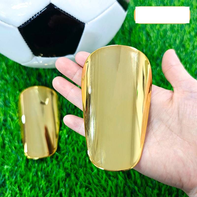 Lightweight Football Shin Guards For Adults & Kids - Premium PU Shin Pads With Metallic Finish - Soccer Leg Protectors For Training & Matches_desvips.com