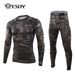 ESDY Outdoor Sports Thermal Underwear Cycling Fleece Camouflage Set Stretch Fitness Clothing For Men Wholesale In Stock_desvips.com