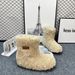 Inner Height Increase Lamb Sheep Baa ~ Furry For Women Wool Lined Winter New Short Birkens Tock Cotton Shoes Snow Boots_desvips.com