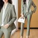 women's clothing autumn suit for women new mid leng ardigan jacket with high necked sweater slim wide leg pants three piece suit_desvips.com
